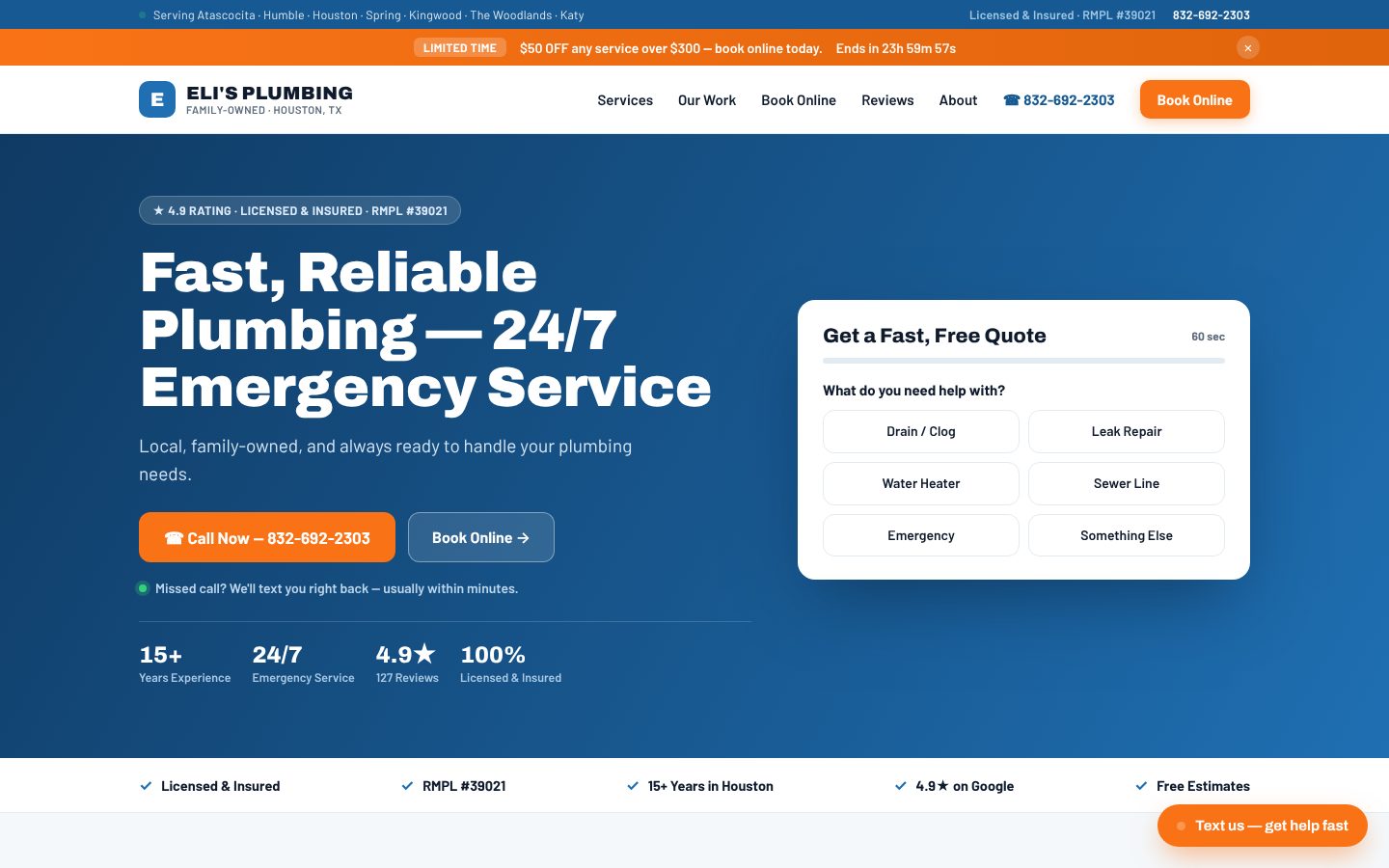 Eli's Plumbing: homepage