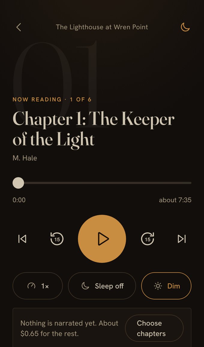 Lamplight Audio: lamplight player screen